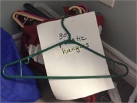 30 Plastic Hangers & Bag