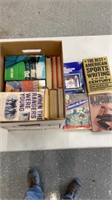 Box of assorted sport books