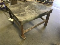 Rolling Steel Shop Table