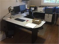 "U" Shaped Grey Office Desk