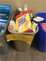 Pail w/ Cleaning Products, Etc.