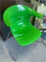 New green heavy polypropylene lime green chair