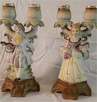 Pair of Japan Victorian style candle holders