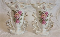 Pair of L&M porcelain vases