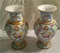 Limoges Victorian style vases