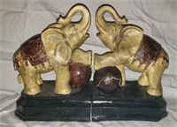 Pair of Elephant book ends