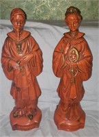 Pair of chalkware figurines