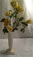 Glass flowers with vase decor