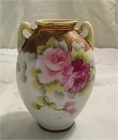 Handpainted Nippon decor vase