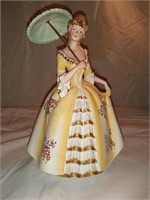 Handpainted victorian style lady decor