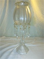 Beautiful crystal candle holder with prisms