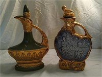 Pair of ceramic wine decanters