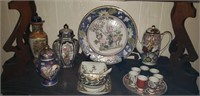 Ginger Jars, and decorative plate, tea pot