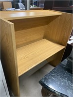 Light use oak desk with shelf and divider
