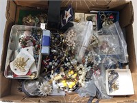 Flat of Costume Jewelry