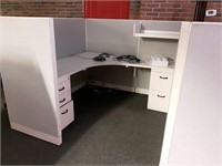 14 Steelcase grey cubicles taken down