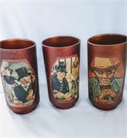Lot of 3 Cups with Portraits
