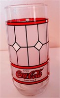 Enjoy Coca Cola Red Frosted Stained Glass Tumbler