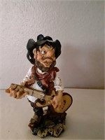 Old Man with Guitar Vintage Figurine