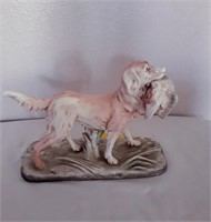 Vintage Porcelain Hunting Dog Figurine