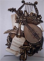1970s Syroco Art Deco Musical Instrument  Mandolin