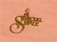 14K Gold Special Love Charm Pendant
