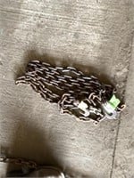15' of 3/8" chain with hooks, well used