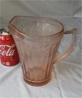 Pink Depression Glass Pitcher