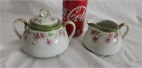 Handpainted Nappon Sugar & Creamer