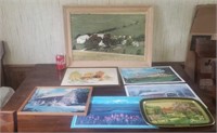 Framed Farm Picture & More