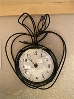 Wire Apple Wall Clock