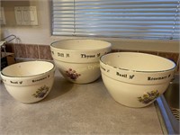 Set of Three Mixing Bowls