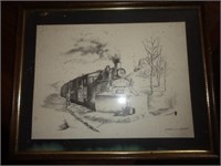 TRAIN PRINT BY CHARLES BENNETT / G2 WS