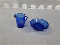 Shirley Temple Vintage Blue Glassware set