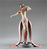 Erte "Ready for the Ball" bronze statue.