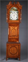 British tall case clock, 19th c.