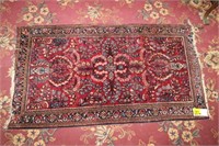 Hand Made Antique Persian Carpet 30" X 54"