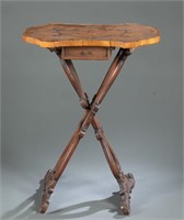 Dutch marquetry traveling table.