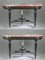2 Louis XVI style console tables.