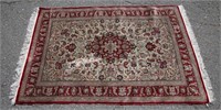 Silk Persian Kum rug.