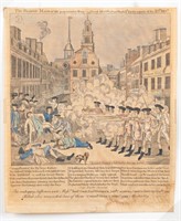After Paul Revere. Engraving. Boston Massacre.