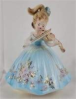 Josef Originals Ceramic Figurine Violin Music Box