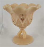 Westmoreland Glass Signed Pedestal Dish P Sanders