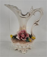 Bussano Capodimonte Italian Ceramic Pitcher