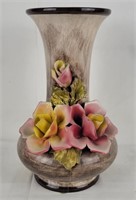 Capodimonte Italian Floral Vase W/ Roses