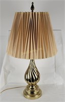 32" Tall Brass Lamp, 3 Way Bulb