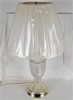 27" Tall Cut Frosted Glass Lamp
