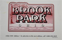 Vintage 1998/99 Poster Map Of Brookpark, Ohio