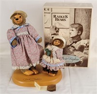 Robert Raikes Lucille & Daphne Carved Bear Dolls