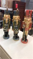 Christmas Candles Set of 3 Nutcrackers  13" Tall